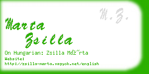 marta zsilla business card